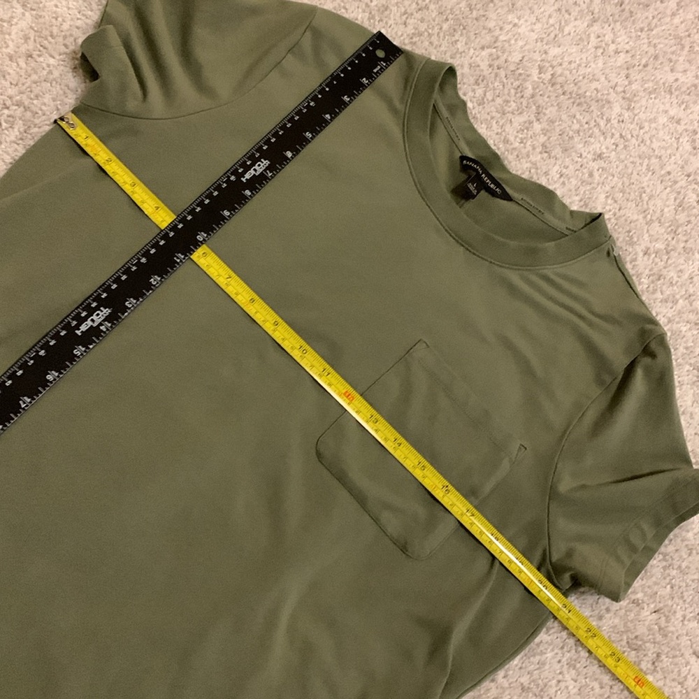 Banana Republic Green T-shirt dress size large w/ pockets - Picture 12 of 17